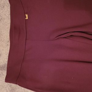 Women's ankle length.  size 8, burgundy, Stretch Dress pants